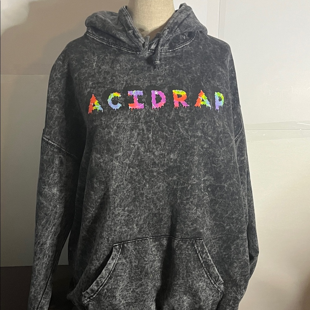 😄Chance the rapper Acidrap hoodie grey acid wash xl colortone